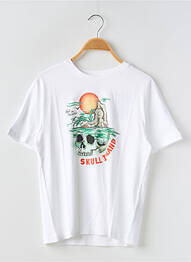 Tricou elasticitate mâneci scurte alb JACK & JONES băiat