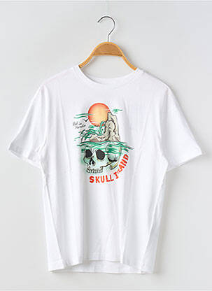 Tricou elasticitate mâneci scurte alb JACK & JONES garcon