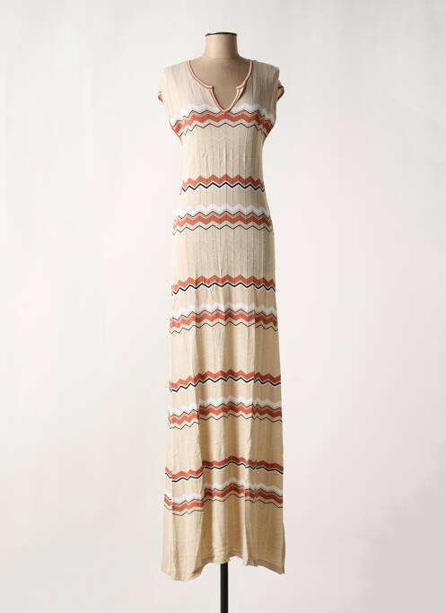 Rochie lungă bej CREAM femeie