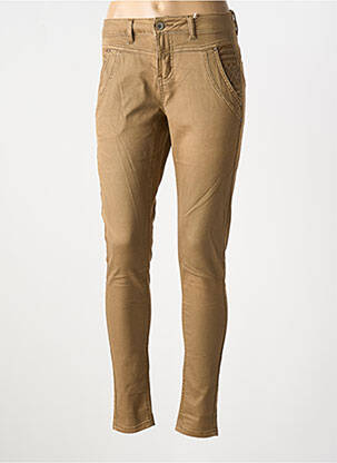 Blugi skinny elasticitate talie joasă maro CREAM femeie
