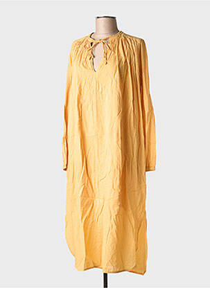 Rochie midi mâneci lungi mâneci lungi galben LEON & HARPER femeie