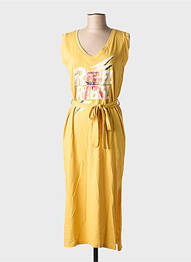 Rochie midi mâneci scurte mâneci scurte galben MKT STUDIO femeie