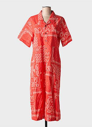 Rochie midi roșu NUDIE JEANS CO femeie