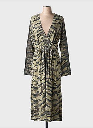 Rochie midi mâneci lungi mâneci lungi verde LEON & HARPER femeie