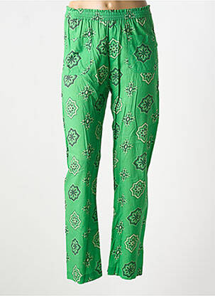 Pantalon drept țesătură poplin mărime normală verde SWILDENS femeie