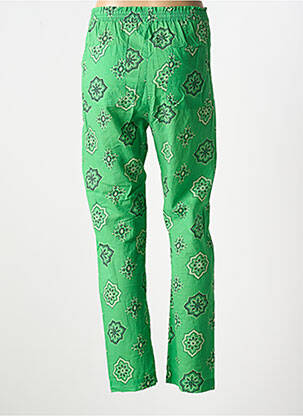 Pantalon drept țesătură poplin mărime normală verde SWILDENS femeie