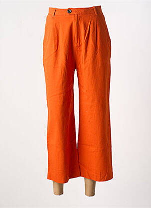 Pantalon 7/8 țesătură poplin mărime normală portocalie LEON & HARPER femeie