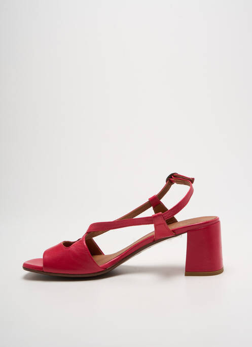 Sandale/pantofi decupați țesătură satinată toc de 4 la 6 cm roz KING TARTUFOLI femme