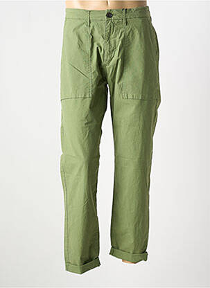 Pantalon drept țesătură poplin mărime normală verde DSTREZZED bărbat