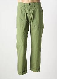 Pantalon drept țesătură poplin mărime normală verde DSTREZZED bărbat