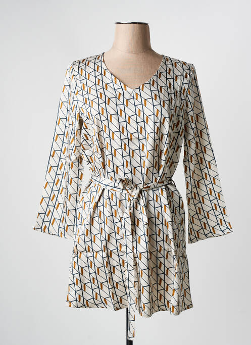 Rochie scurtă bej ARELINE femeie