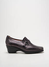 Mocasini material neted toc de 4 la 6 cm gri FLEXELL femme
