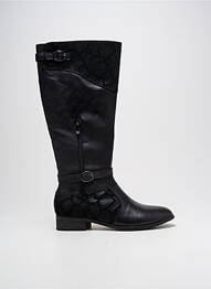 Cizme material neted toc plat până la 3 cm negru LAURA VITA femme