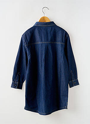 Rochie midi mâneci lungi albastru PETIT BATEAU fată