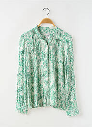 Cămașă imprimeu floral mâneci lungi verde ICHI femme