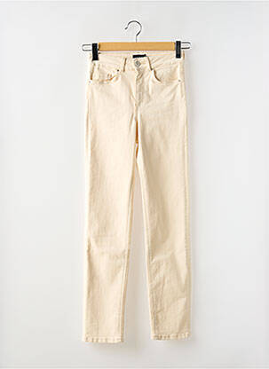 Blugi cu croială slim bej PIECES femeie