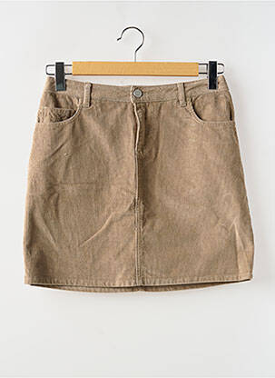 Fustă scurtă maro KNOWLEDGE COTTON APPAREL femeie