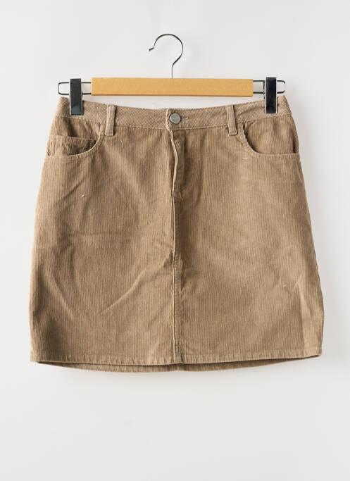 Fustă scurtă maro KNOWLEDGE COTTON APPAREL femeie