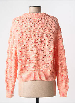 Pulover elasticitate mâneci lungi portocalie PIECES femeie