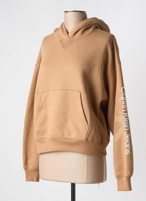 Hanorac cu glugă maro CALVIN KLEIN femeie