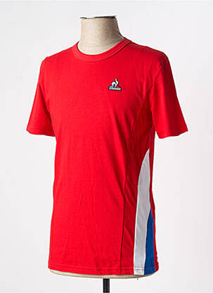 Tricou broderie mâneci scurte roșu LE COQ SPORTIF bărbat