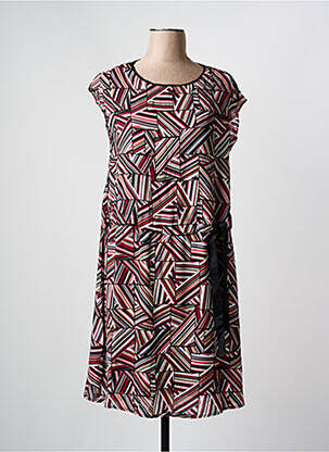 Rochie midi mâneci scurte mâneci scurte negru ARELINE femeie