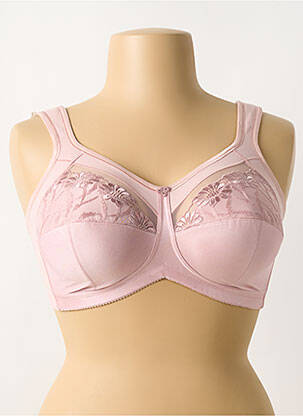 Sutien fără armatură sutien cupe întregi cu decolteu înalt roz ANITA femme