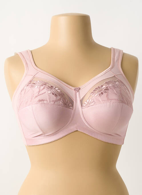 Sutien fără armatură sutien cupe întregi cu decolteu înalt roz ANITA femme