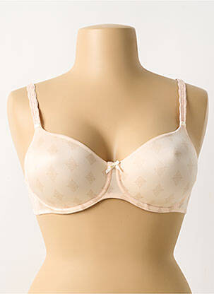 Sutien efect material satinat sutien cupe întregi cu decolteu înalt bej ROSA FAIA femme