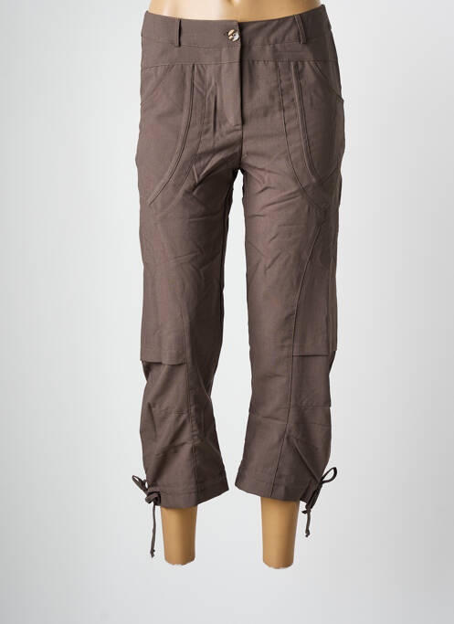 Pantalon trei sferturi maro ARELINE femeie