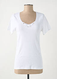 Top/caraco broderie alb ACHEL femme