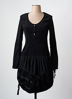 Rochie midi mâneci lungi mâneci lungi negru ARELINE femeie