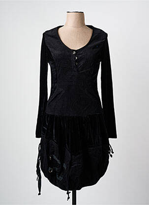 Rochie midi mâneci lungi mâneci lungi negru ARELINE femeie