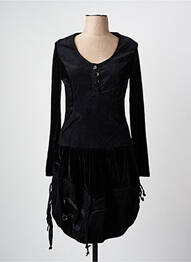 Rochie midi mâneci lungi mâneci lungi negru ARELINE femeie