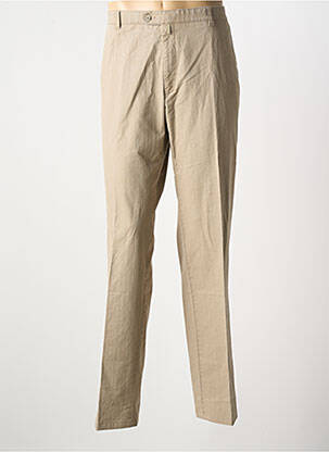 Pantalon chino țesătură poplin talie joasă maro BRUNO SAINT HILAIRE bărbat