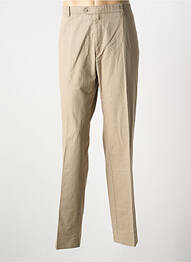Pantalon chino țesătură poplin talie joasă maro BRUNO SAINT HILAIRE homme
