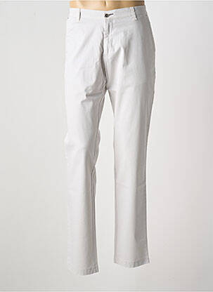 Pantalon chino țesătură poplin mărime normală gri BRUNO SAINT HILAIRE bărbat