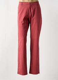 Pantalon chino țesătură poplin mărime normală roz BRUNO SAINT HILAIRE bărbat