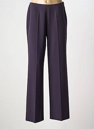 Pantalon drept talie cu cleme talie înaltă violet TONI femeie