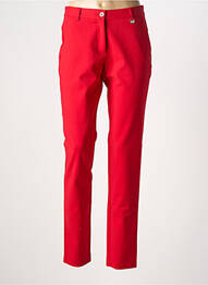Pantalon chino țesătură poplin mărime normală roșu LCDN femme