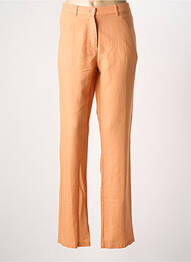 Pantalon chino închidere cu fermoar sub clapetă cu nasturi talie înaltă portocaliu LCDN femme