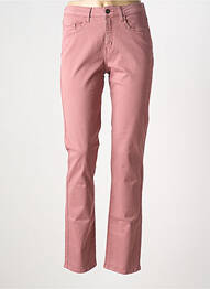 Pantalon slim țesătură poplin mărime normală roz GUY DUBOUIS femme