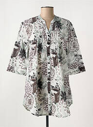 Tunică mâneci lungi țesătură crep verde AGATHE & LOUISE femme