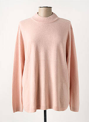 Pulover croială dreaptă mâneci lungi roz CASHMERE FEELING femeie
