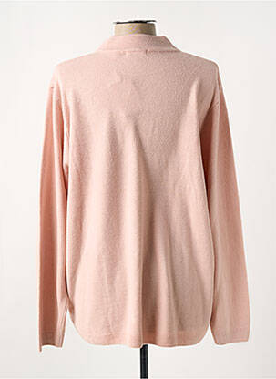Pulover croială dreaptă mâneci lungi roz CASHMERE FEELING femeie