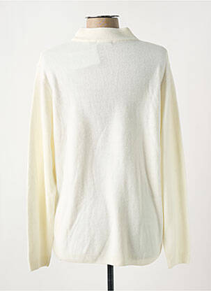 Pulover croială cambrată mâneci lungi bej CASHMERE FEELING femeie