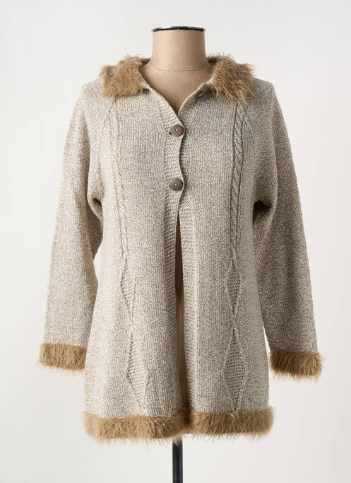 Vestă cu mâneci lungi maro OMC femeie