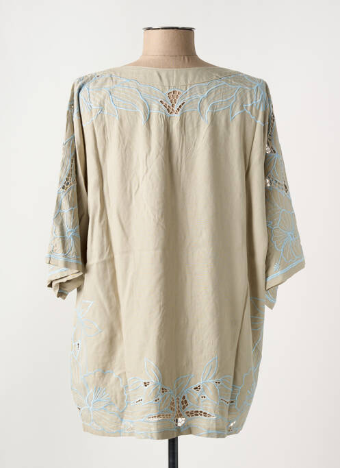 Cămașă croială dreaptă mâneci 3/4 bej C. BY BEA femme