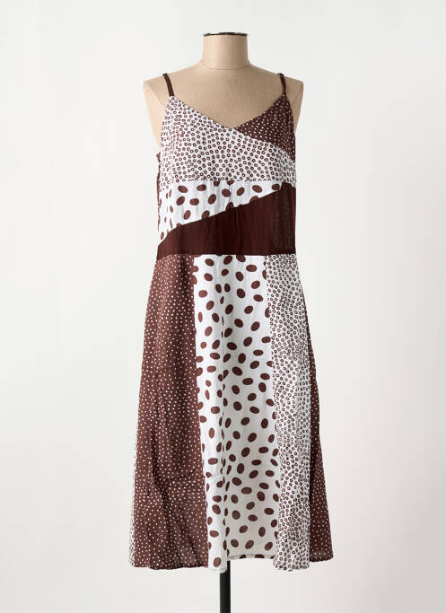 Rochie lungă maro CLODINE femeie