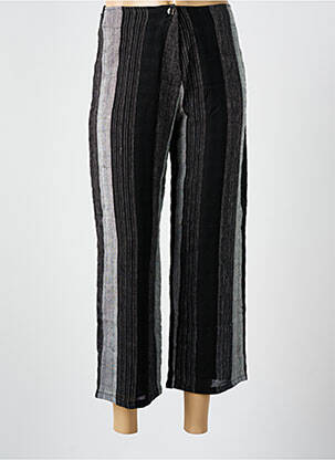 Pantalon 7/8 talie înaltă talie înaltă negru QUATTRO femeie